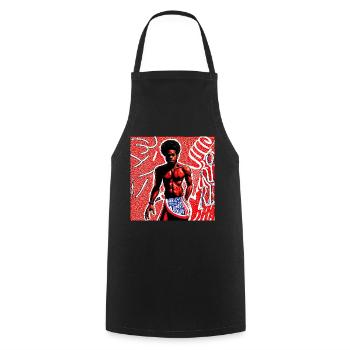 A Lovely Day - pop art - Tablier de cuisine - noir - Devant - AI Model Male 185 dark (185cm)