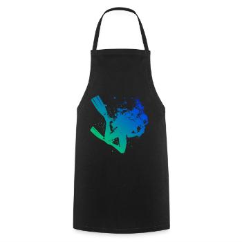 Scuba Diver Women's Diving Free Dive Diving - Cooking Apron - black - Front - AI Model Male 185 dark (185cm)