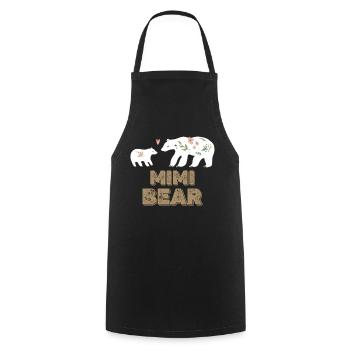 Mimi Ours Maman Maman Floral Bonne fête des mères - Tablier de cuisine - noir - Devant - AI Model Male 185 dark (185cm)