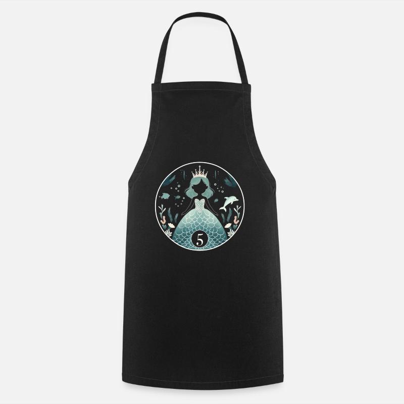 Mermaid Princess Magic - Cooking Apron - black