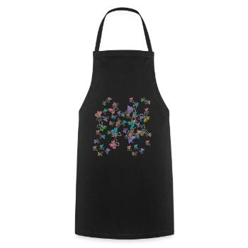 Papillons Sentiments Émotion Douleur Dépression - Tablier de cuisine - noir - Devant - AI Model Male 185 dark (185cm)