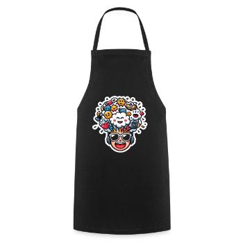 Youth chaos - head full of dreams - Cooking Apron - black - Front - AI Model Male 185 dark (185cm)