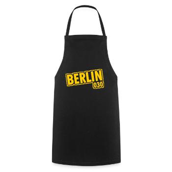 Berlin - 030 - Capitale - Allemagne - Indicatif régional - Tablier de cuisine - noir - Devant - AI Model Male 185 dark (185cm)