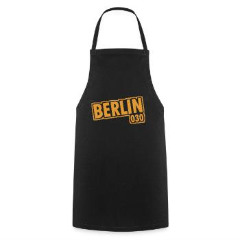 Berlin - 030 - Capitale - Allemagne - Indicatif régional - Tablier de cuisine - noir - Devant - AI Model Male 185 dark (185cm)