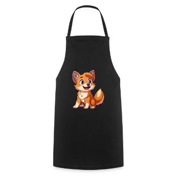 Un chiot joyeux pour les amoureux des animaux - Tablier de cuisine - noir - Devant - AI Model Male 185 dark (185cm)