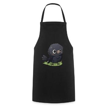 Adorable kawaii crow friends for you - Cooking Apron - black - Front - AI Model Male 185 dark (185cm)