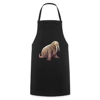 Majestic walrus look for you - Cooking Apron - black - Front - AI Model Male 185 dark (185cm)