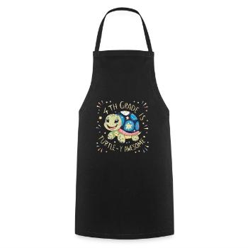 La 4e année, c’est génial - Tablier de cuisine - noir - Devant - AI Model Male 185 dark (185cm)