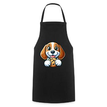 Cute Beagle Dog Sweet Cookies Dessert - Cooking Apron - black - Front - AI Model Male 185 dark (185cm)