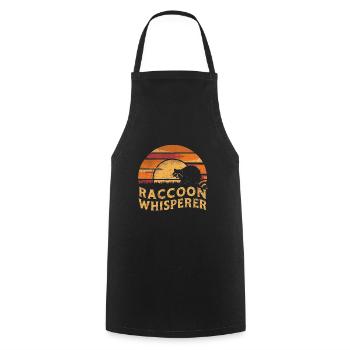Raccoon Whisperer - Cooking Apron - black - Front - AI Model Male 185 dark (185cm)