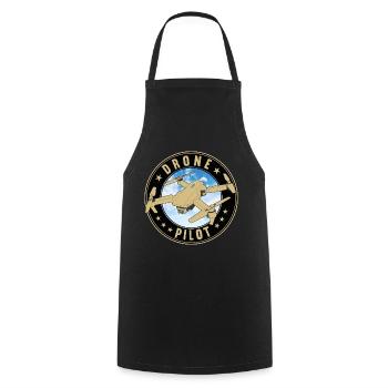 Drone Drone Pilot Drones Quadcopter Drone - Cooking Apron - black - Front - AI Model Male 185 dark (185cm)