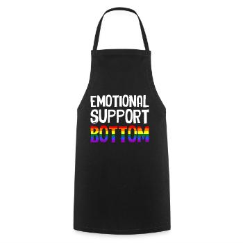 Emotional Support Bottom - Cooking Apron - black - Front - AI Model Male 185 dark (185cm)