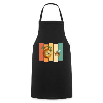 Ruche d’abeille - Tablier de cuisine - noir - Devant - AI Model Male 185 dark (185cm)