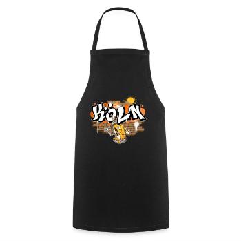 Cologne Graffiti - Tablier de cuisine - noir - Devant - AI Model Male 185 dark (185cm)