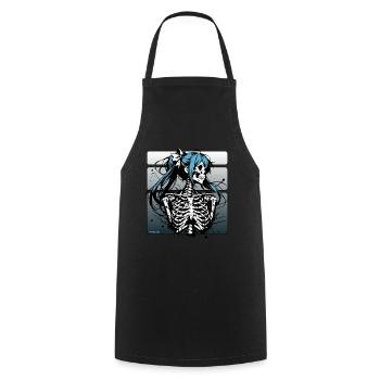 Anime Skull Girl // Totenkopf Mädchen FS0247 - Tablier de cuisine - noir - Devant - AI Model Male 185 dark (185cm)