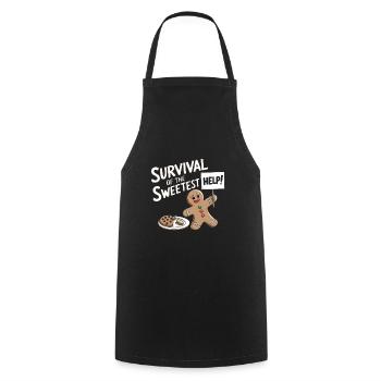 Survival Of The Sweetest - Cooking Apron - black - Front - AI Model Male 185 dark (185cm)
