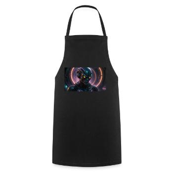 Alien 2 - Kochschürze - Schwarz - Vorne - AI Model Male 185 dark (185cm)