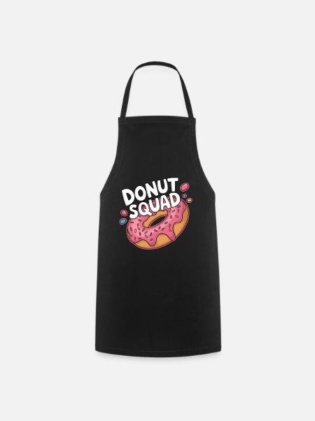 Donut Squad Donuts Doughnut - Kochschürze - Schwarz