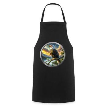 Eagle Animal - 5 - Cooking Apron - black - Front - AI Model Male 185 dark (185cm)