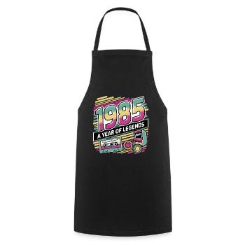 1985 A Year of Legends - Cooking Apron - black - Front - AI Model Male 185 dark (185cm)