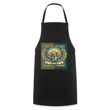 KHEPRI Gott der aufgehenden Sonne - Kochschürze - Schwarz - Vorne - AI Model Male 185 dark (185cm)