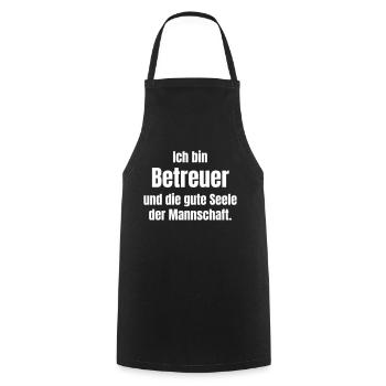 Betreuer - Kochschürze - Schwarz - Vorne - AI Model Male 185 dark (185cm)