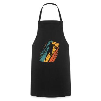 Basketball Basketball Player Vintage - Cooking Apron - black - Front - AI Model Male 185 dark (185cm)