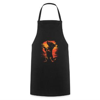 Dachshund Vintage Silhouette - Cooking Apron - black - Front - AI Model Male 185 dark (185cm)