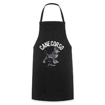 Cane Corso Mom 2 - Cooking Apron - black - Front - AI Model Male 185 dark (185cm)