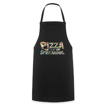 Pizza Love - Kochschürze - Schwarz - Vorne - AI Model Male 185 dark (185cm)