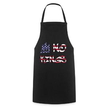 No Kings in America since 1776 Flagge USA - Kochschürze - Schwarz - Vorne - AI Model Male 185 dark (185cm)