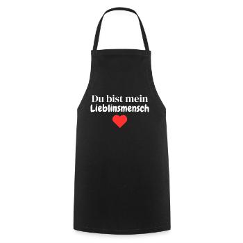 J’adore dire : Tu es ma personne préférée - Tablier de cuisine - noir - Devant - AI Model Male 185 dark (185cm)