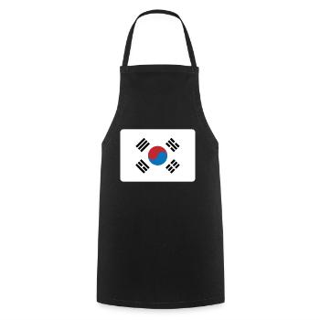 SÜD-KOREA FLAGGE - Kochschürze - Schwarz - Vorne - AI Model Male 185 dark (185cm)