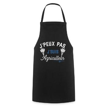 J'suis agriculteur cadeau - Tablier de cuisine - noir - Devant - AI Model Male 185 dark (185cm)