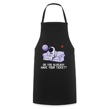 Planet Astronaut Space Space Idée cadeau - Tablier de cuisine - noir - Devant - AI Model Male 185 dark (185cm)