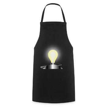 Ampoule d’ampoule - Tablier de cuisine - noir - Devant - AI Model Male 185 dark (185cm)