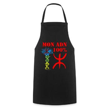 My 100% Amazigh DNA - Cooking Apron - black - Front - AI Model Male 185 dark (185cm)
