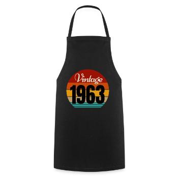 millésime 1963 - Tablier de cuisine - noir - Devant - AI Model Male 185 dark (185cm)