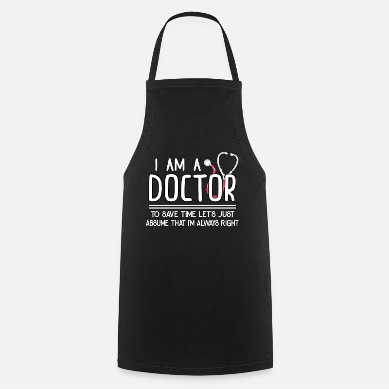 Ich Bin Ein Arzt lustiger Spruch Geschenk Kleidung - Kochschürze - Schwarz