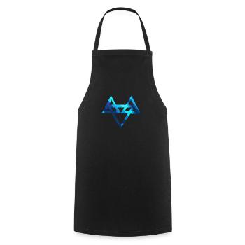 Neffex 3D Blue Logo 1 - Kochschürze - Schwarz - Vorne - AI Model Male 185 dark (185cm)