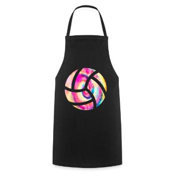 Volleyball Bunt - Kochschürze - Schwarz - Vorne - AI Model Male 185 dark (185cm)