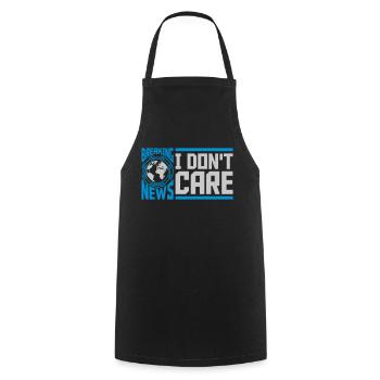 Breaking news don't care - Cooking Apron - black - Front - AI Model Male 185 dark (185cm)