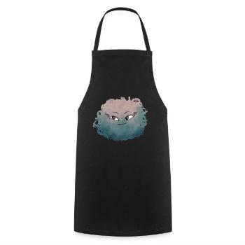 Little Pelota Monster n°7 - Cooking Apron - black - Front - AI Model Male 185 dark (185cm)