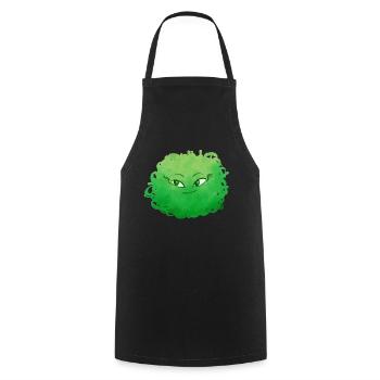 Little Pelota Monster n°7 – green - Cooking Apron - black - Front - AI Model Male 185 dark (185cm)