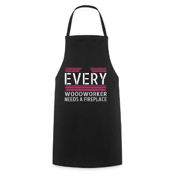 tronçonneuse charpentier blagues charpentier drôle plombier - Tablier de cuisine - noir - Devant - AI Model Male 185 dark (185cm)