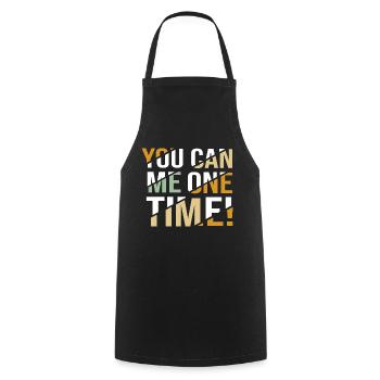 You can me! - Denglish sayings Denglish - Cooking Apron - black - Front - AI Model Male 185 dark (185cm)