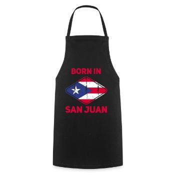 San Juan - Cooking Apron - black - Front - AI Model Male 185 dark (185cm)