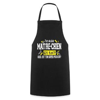 Maître-Chien Cadeau Métier Homme Femme T-shirt Mug - Tablier de cuisine - noir - Devant - AI Model Male 185 dark (185cm)
