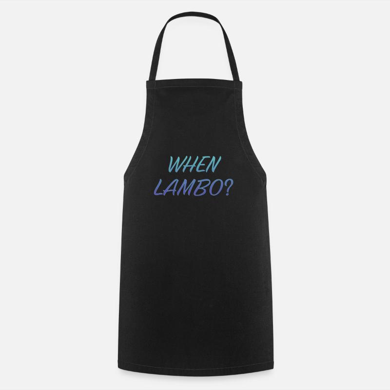WHEN LAMBO ICE - Cooking Apron - black