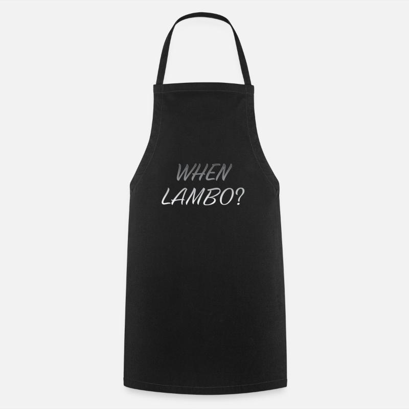 WHEN LAMBO GREY - Cooking Apron - black